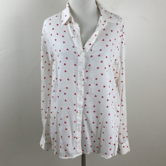 Lucky Brand Heart Button Up Shirt s - Picture 2 of 10